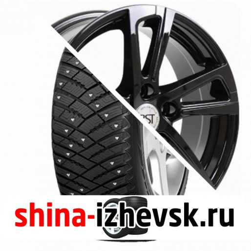 Колесо в сборе Goodyear Ultra Grip Ice Arctic 215/65 R16 T 98 + RST R046 6.5xR16 5×112 ET46 DIA57.1 Черный глянцевый в Ижевске